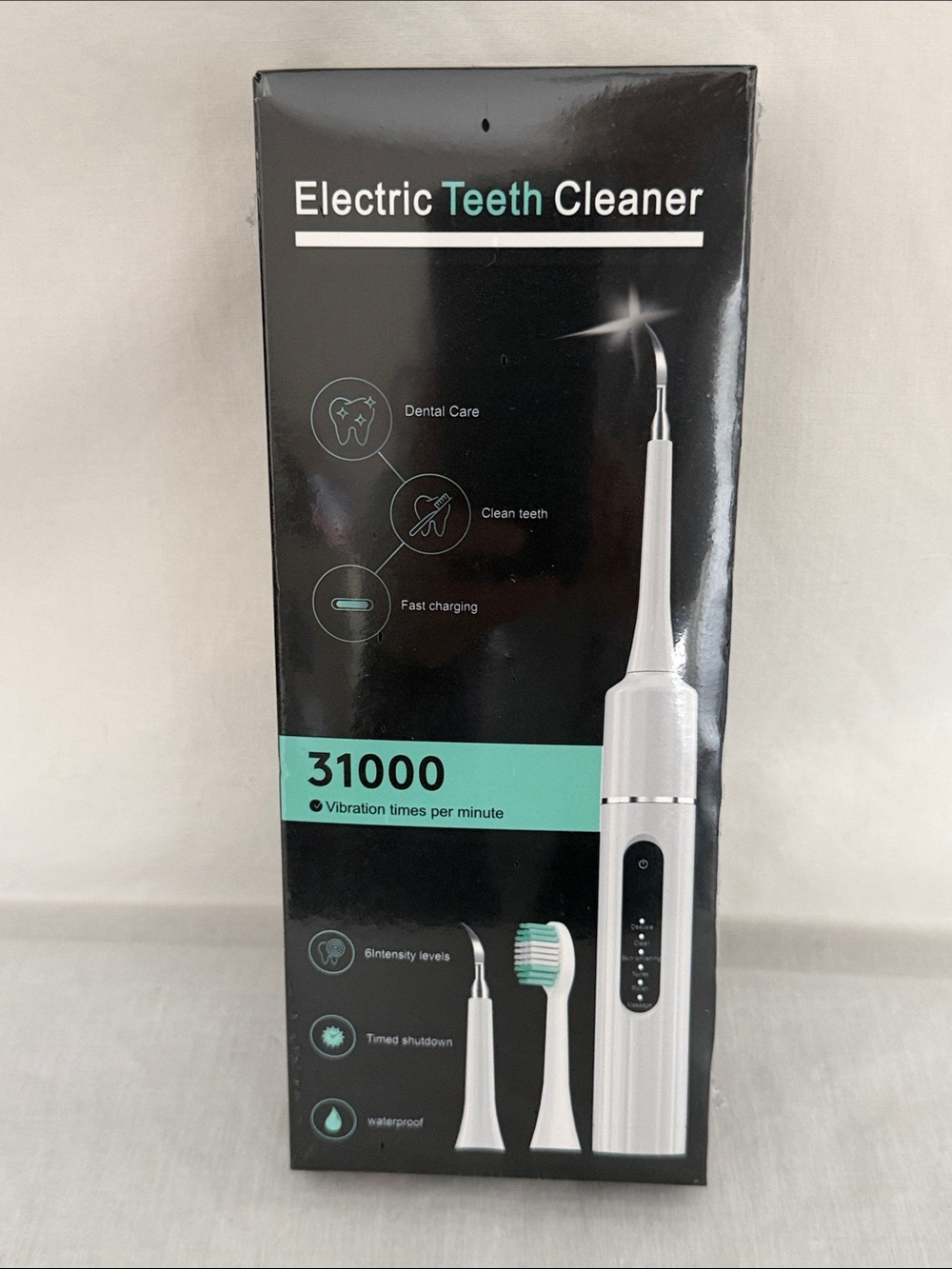 Electric Teeth Cleaner - White with Mint Accent